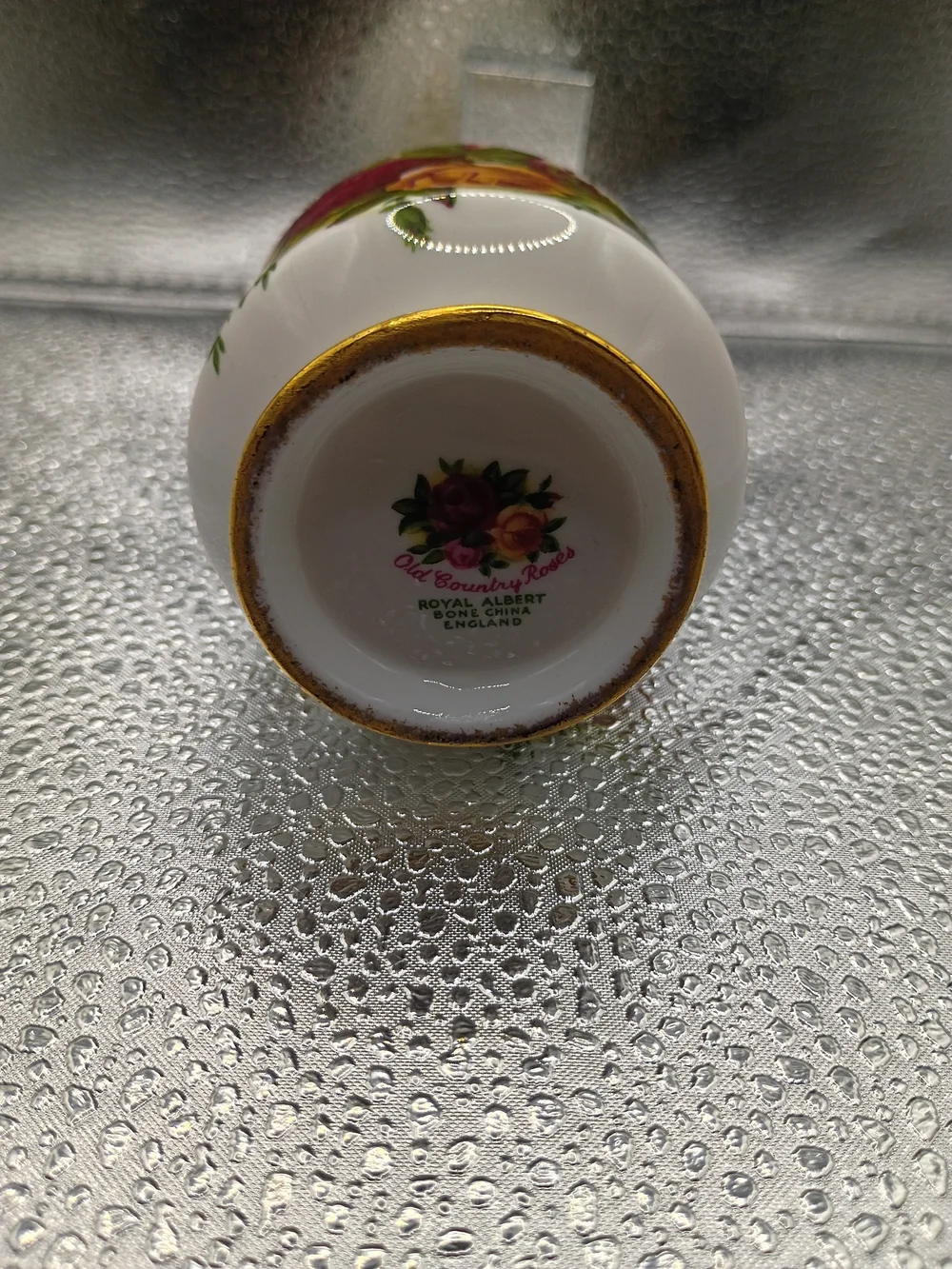 Vintage Royal Albert Rose Bud Vase in White with Pink and Yellow Floral Accents
